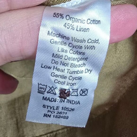 NWT Amour Vert Size XS Genevieve Cotton Linen Blend Jacket in Elm Green - Picture 5 of 5